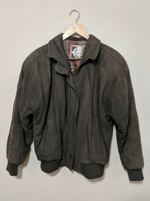 Vintage Paris Sport Club Genuine Bomber Leather Jacket