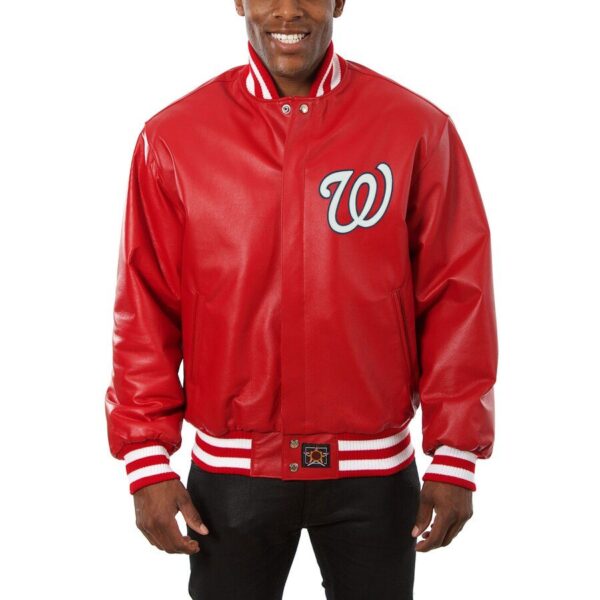 Washington Nationals Baseball Classic Leather Jacket