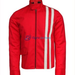 Elvis Presley Speedway White Stripes Cotton Red Jacket