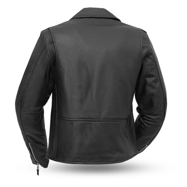 Women Bikerlicious Black Leather Motorcycle Jacket