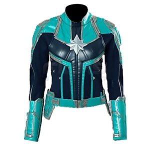 Women Captain Costume Leather Jacket