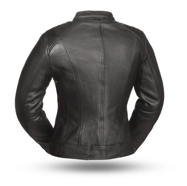 Women Fashionista Black Motorcycle Leather Jacket