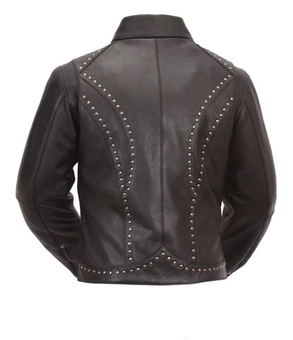 Women Scarlett Star Motorcycle Leather Jacket