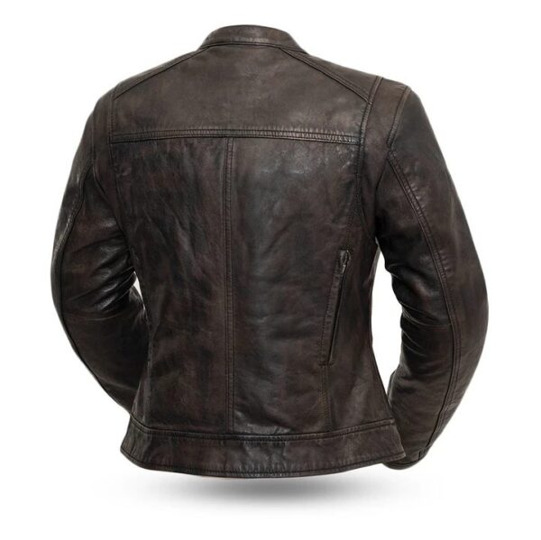 Women Trickster Black Leather Motorcycle Jackets