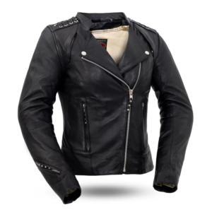 Women’s Black Widow Leather Motorcycle Jacket