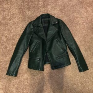 Womens Dark Green Leather Jacket