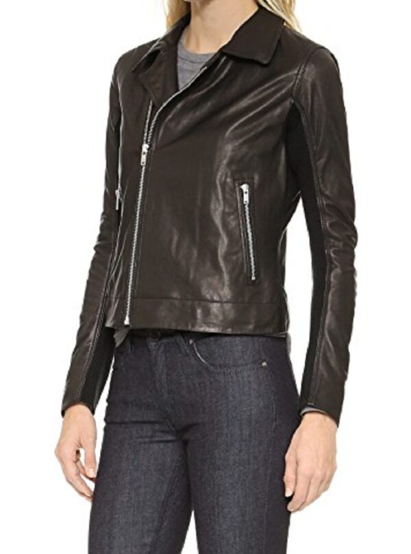 Womens Junes Black Leather Jacket
