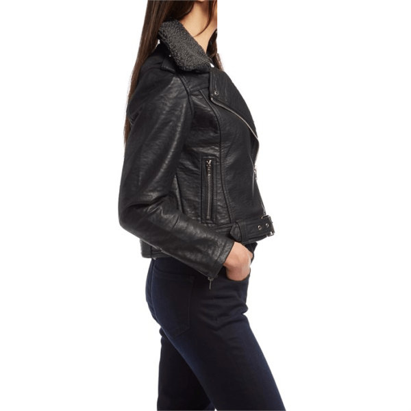 Obey Leather Jacket Womens