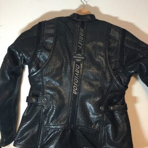 Perforated Leather Jacket Womens