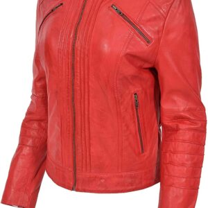Girls Red Leather Jacket