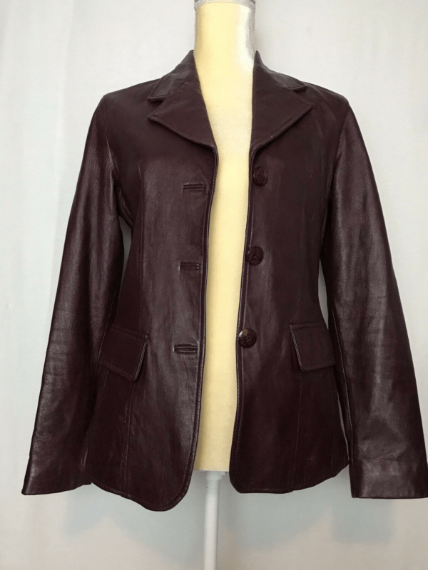 Womens Rem Garson Reds Leather Jacket Coat