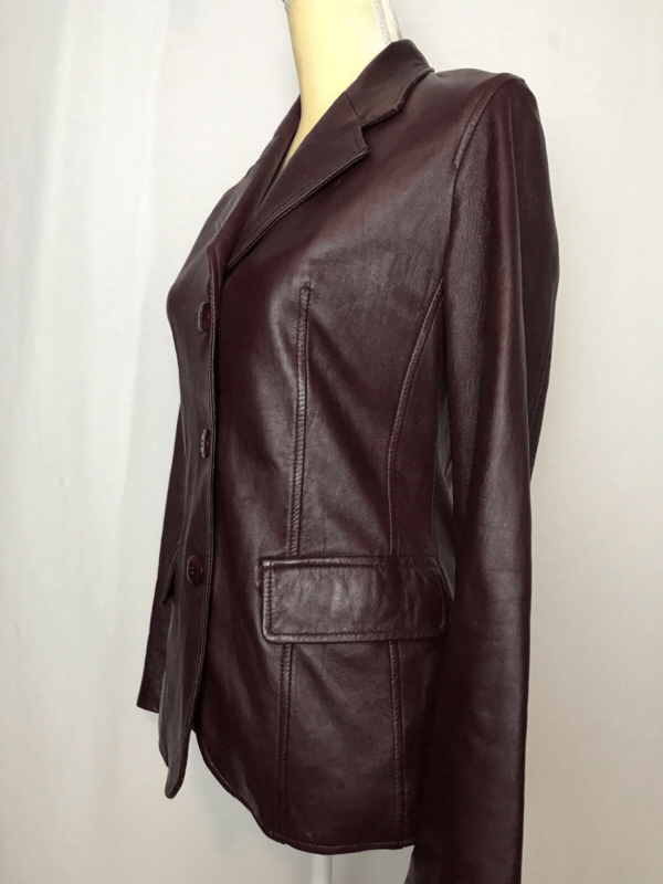 Womens Rems Garson Red Leather Jacket Coat