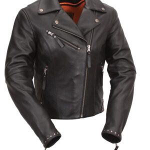 Womens Scarlett Star Motorcycle Leather Jacket