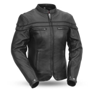 Womens The Maiden Black Motorcycle Leather Jacket
