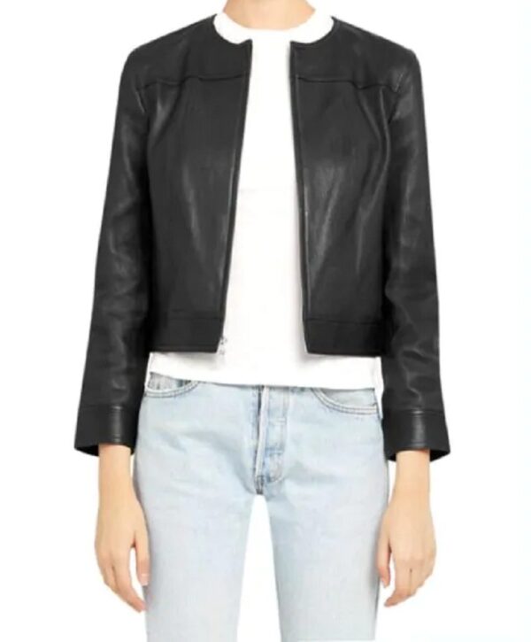 Womens Theorys Jean Moto Leather Jacket
