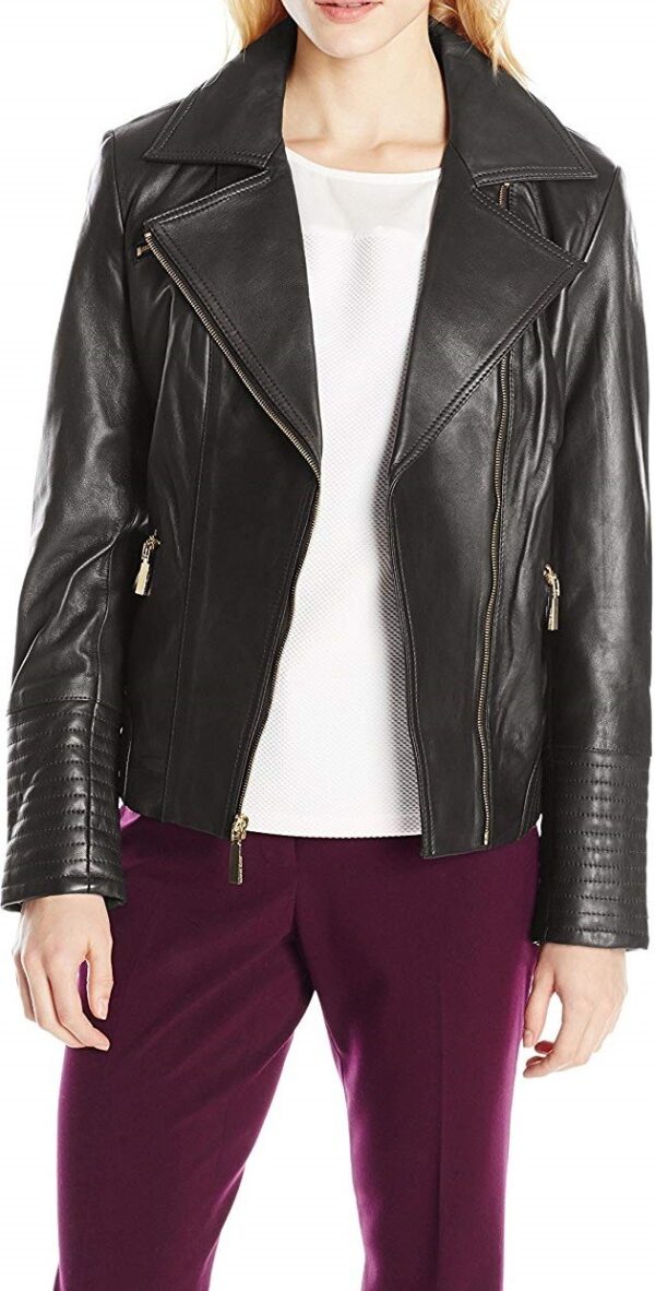 Women's Vince Camuto Black Leather Jacket