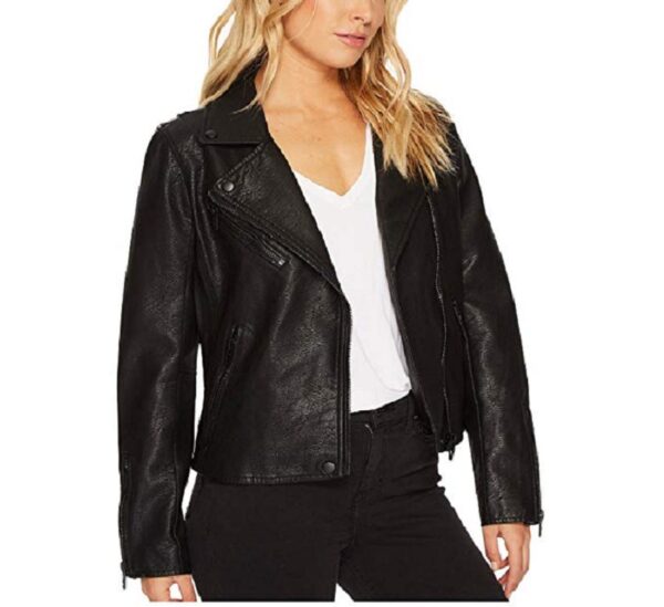 Womens Worthington Moto Black Leathers Jacket