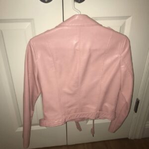 Womens Zara Pink Faux Leather Jacket
