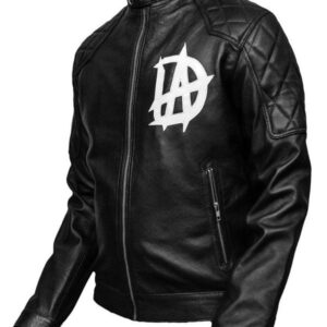 Wrestler Dean Ambrose Logo Black Leather Jacket