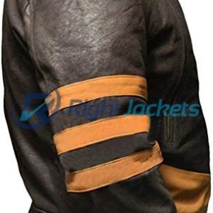 X Men Origins Wolverine Biker Black Faux Leather Jacket