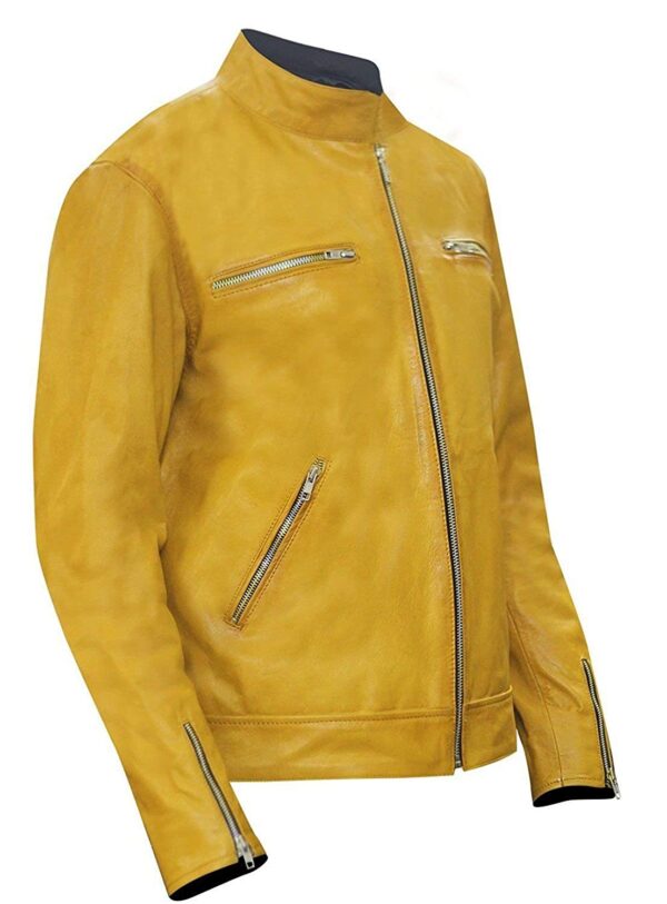 Yellow Dirk Gently Holistic Detective Samuel Barnett Leather Jacket