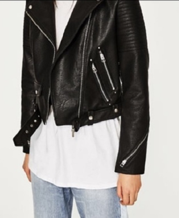 Zara Studdeds Leather Jacket 1
