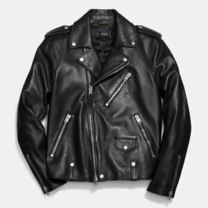 Coach Moto Black Leather Jacket