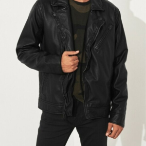 Abercrombie Hollister Black Leather Jacket