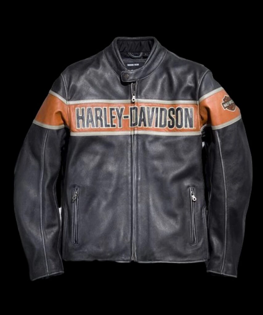 Harley Davidson Lane Black Leather Jacket - Right Jackets