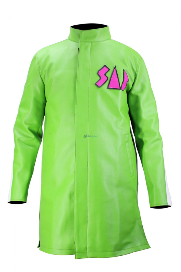 Dragon Ball Super Movie Broly Vegeta Sab Green Leather Coat Jacket