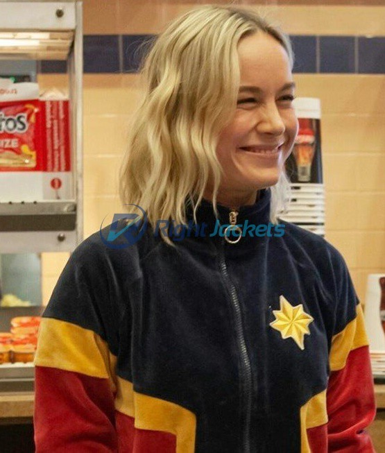 Custom Made Brie Larson Captain Marvel Velvet Jacket