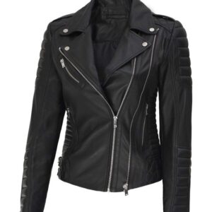 Genuine Men Women Black Leather Jacket