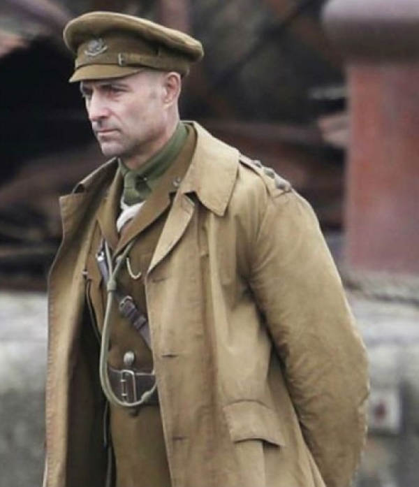1917 Movies Mark Strong Brown Cotton Trench Coat