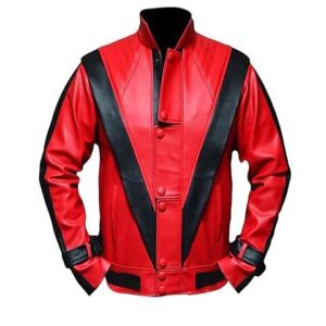 Michael Jackson Red Thriller Leather Jacket