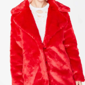 8 Ball Red Fur Jacket