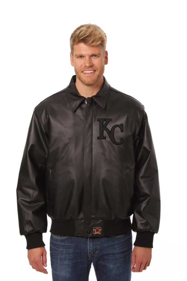 Kansas City Royals Full Black Leather Jacket