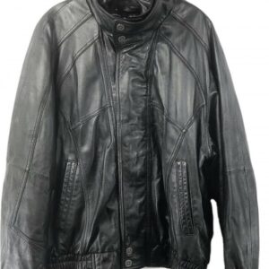 Men’s Black Rivet Leather Jacket From Wilson’s Leather