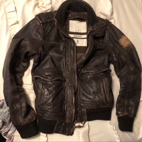 Abercrombie Leather Jacket Mens