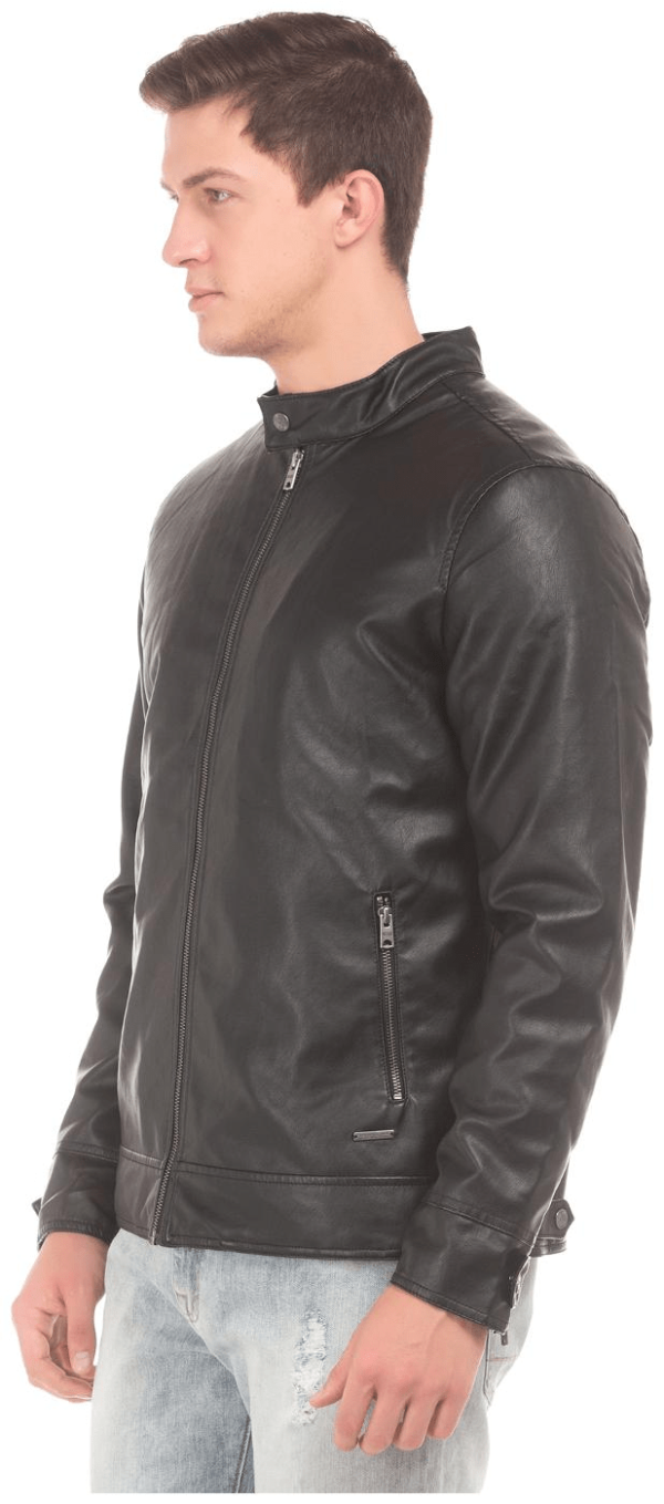 Aeropostales Black Leather Jacket