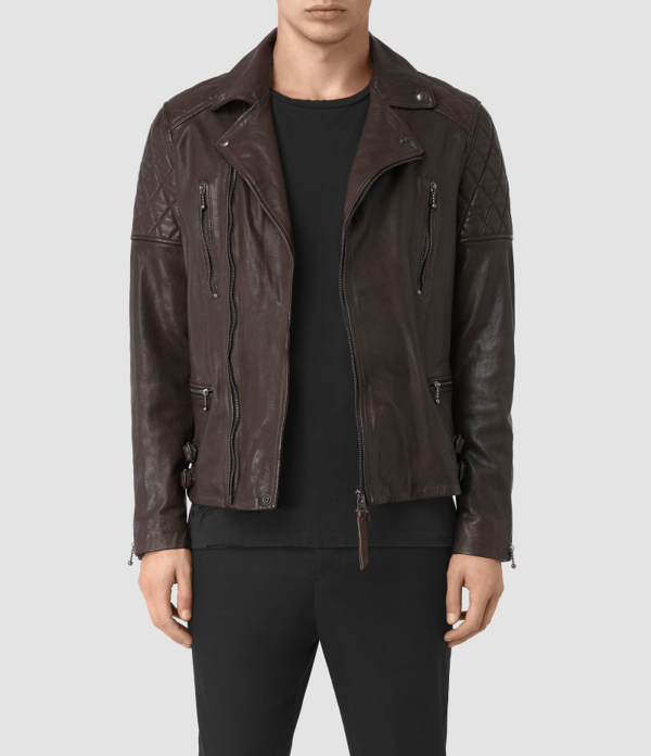 All Saints Brown Leather Jacket