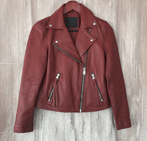 All Saints Red Leather Jacket