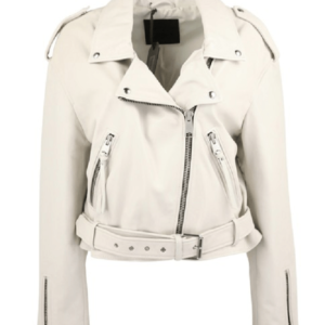 All Saints White Leather Jacket