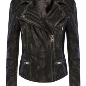 Black Cargo Allsaints Leather Jacket