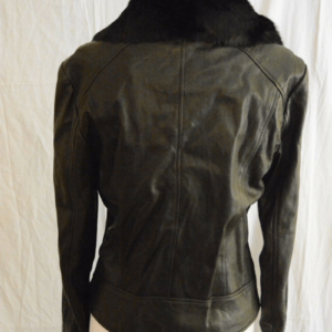 Andrew Marc Leather Jacket With Fur