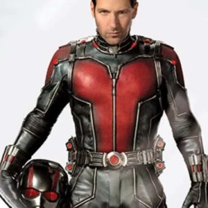 Antman Paul Rudd Red And Black Leather Jacket