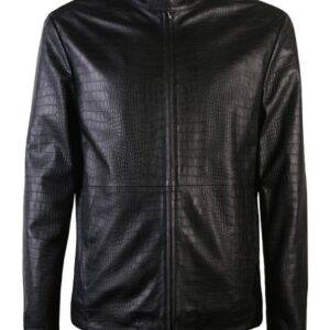 Armani Collezioni Black Leather Jacket