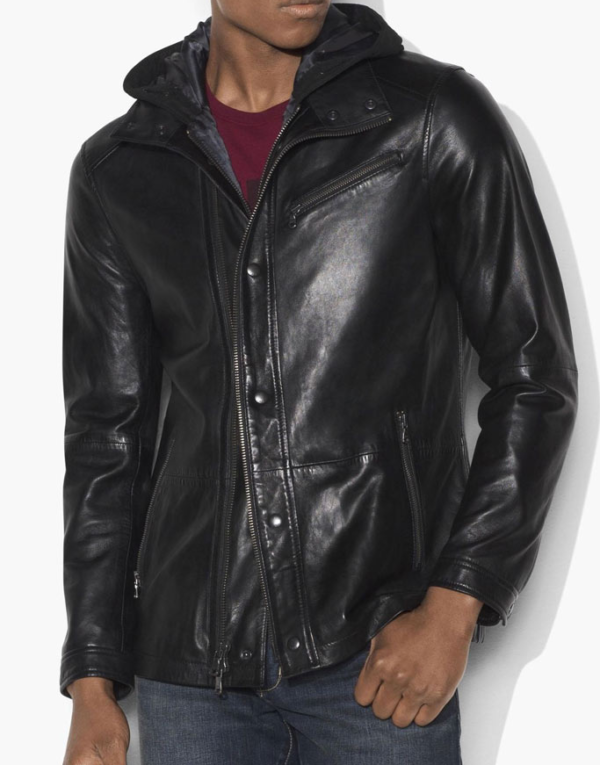 Arrow John Diggle Black Leather Jacket