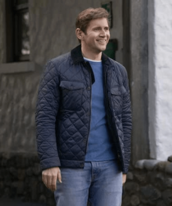 As Luck Would Have It 2021 Allen Leech Brennan Black Quilted Jacket