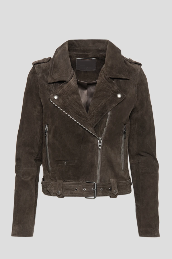 Asphalt Real Suede Leather Jacket