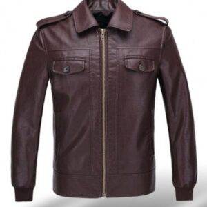 Avenger Steve Rogers Brown Leather Jacket